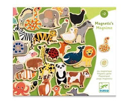DJECO Lernspielzeug Holz-Magnete Magnimo 36 bunte Tierfiguren Kinder ab 2 Jahren – Produktbild 1 von 1