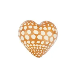 El Puente El Puente Deko-Herz aus Speckstein in Orange mit Punkten | Fair Trade & Handmade aus Kenia – Produktbild 1 von 1