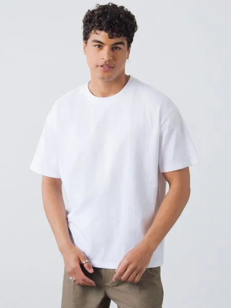 Honest Basics Honest Basics OG Shirt aus Bio- und recycelter Baumwolle, Weiß, – Produktbild 3 von 4