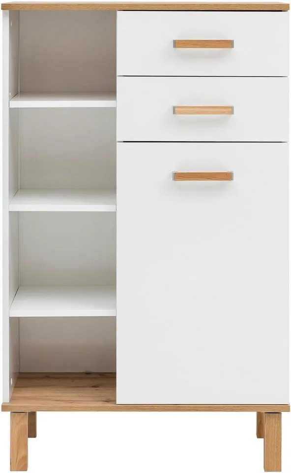 Schildmeyer Kommode, Füße aus Massivholz, Weiß, – Produktbild 3 von 5
