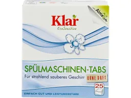 Klar Klar Spülmaschinen-Tabs "Sensitive" ohne Duft, 25 x 20 g – Produktbild 1 von 1