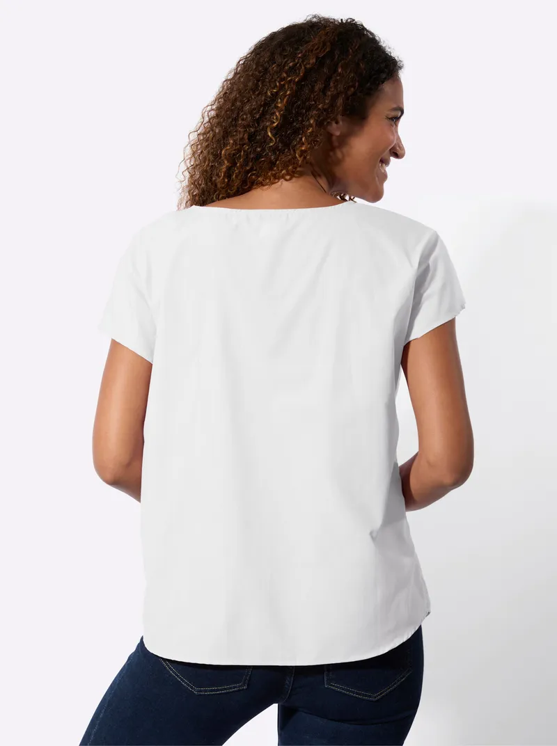 Witt Baumwollbluse ecru, Ecru, – Produktbild 1 von 2