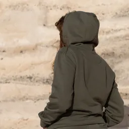 Inaska Inaska Damen vegan Hoodie Unisex Empower Khaki Türkis – Produktbild 1 von 1
