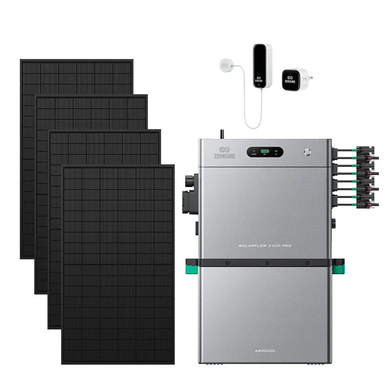 Zendure Deutschland Zendure SolarFlow 2400 Pro | 2400W Bi-direktionaler Balkonkraftwerk-Speicher, SolarFlow 2400 Pro + Smart Meter D0 (2.4 kWh) / 1*AB3000L (2.88 kWh) / 🔆4*450W Bifaziale (2340Wp Max) - Gratis-Halterung – Produktbild 1 von 2