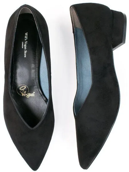 Will's Vegan Shop Will's Vegan Shop Spitze Flats, Pink vegan suede, – Produktbild 2 von 3