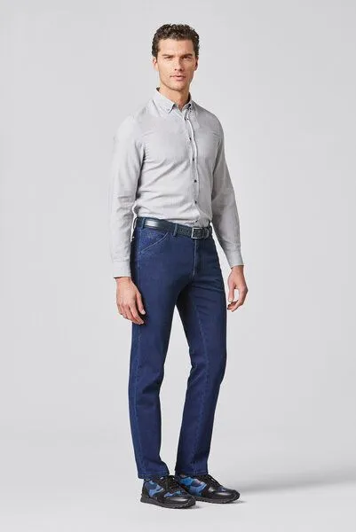 Meyer MEYER Super-Stretch Cotton Wool Denimchino, Dark-blue stone, – Produktbild 2 von 4
