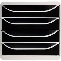 Exacompta Exacompta Schubladenbox "Office", DIN A4+, 4 Schubladen offen, schwarz – Produktbild 1 von 1