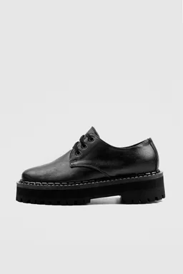 BOHEMA BOHEMA Herren vegan Derby Schuhe Chunky Derbs Schwarz – Produktbild 1 von 1
