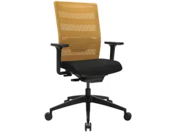 Topstar Topstar Bürodrehstuhl "AirWork" mit Armlehnen, Sitz schwarz, Rücken ocker – Produktbild 1 von 1