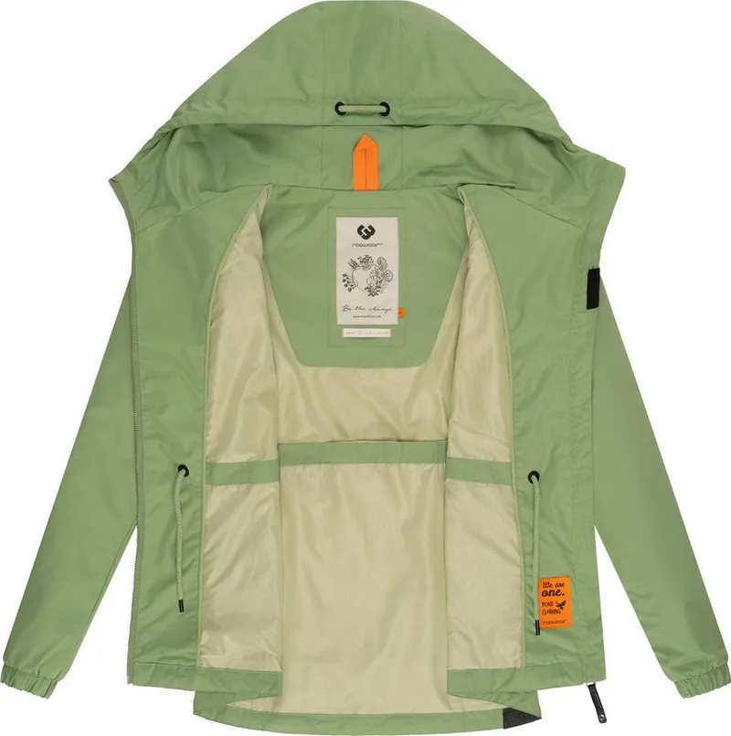 ragwear ragwear Outdoorjacke Danka Wasserdichte Übergangsjacke mit großer Kapuze, Grün, – Produktbild 1 von 5