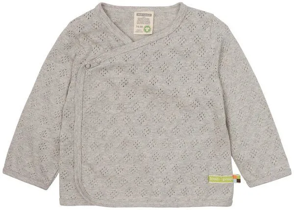 loud + proud loud + proud Babys & Kinder Wickeljacke Jacquard Strick, GOTS-zertifiziert, Silver(grau), – Produktbild 1 von 2