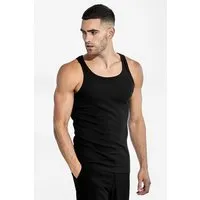 Bread Boxers Bread & Boxers 2-Pack Tanktops RIBBED aus Bio-Baumwolle, Schwarz (black), – Produktbild 1 von 1