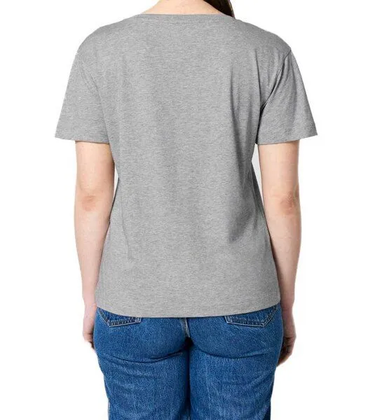 YTWOO YTWOO Damen-Scoop-Neck-T-Shirt aus Bio-Baumwolle, Grau meliert, – Produktbild 1 von 4