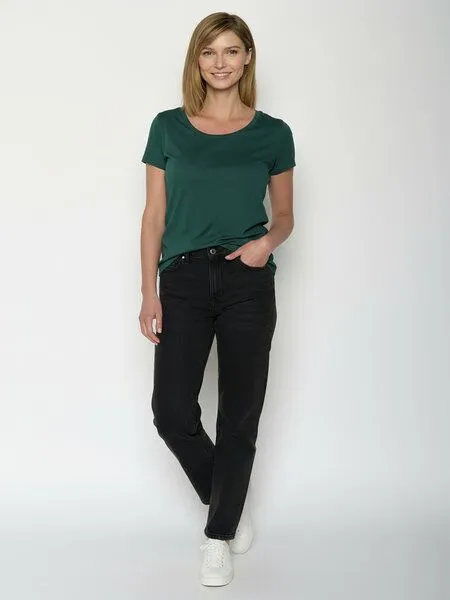 GreenBomb GREENBOMB Basic Loves - Sportliches T-Shirt aus Bio-Baumwolle / GOTS / Fair & Vegan, Türkis (petrolgrün), – Produktbild 3 von 4