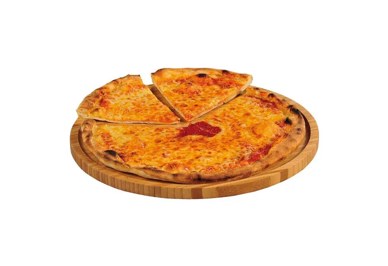 Kesper Kesper Pizzateller 5 Stück Pizzateller - Bambus - Ø 32cm, (5 St), hochgezogener Rand, Beige, – Produktbild 3 von 4