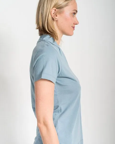 Alma & Lovis Alma & Lovis Kurzarmshirt aus Bio-Baumwolle | Short Kelch, Hellblau, – Produktbild 4 von 4
