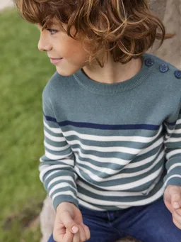 Vertbaudet Jungen Streifenpullover – Produktbild 1 von 1