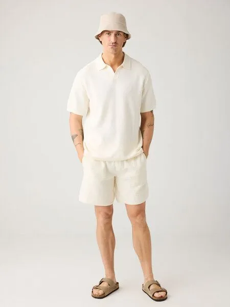 KnowledgeCotton Apparel KnowledgeCotton Apparel Shorts Loose, Egret, – Produktbild 4 von 4