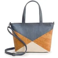 Kork-Deko Kork-Deko Großer Kork-Shopper grau/beige/weiß – vegan, geräumig & handgefertigt – Produktbild 2 von 8