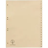 Register aus Tauenpapier 1-20, DIN A4 – Produktbild 1 von 1