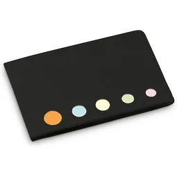 hi!dea™ STOOKY. Haftnotizblock mit 5 farbigen, Schwarz – Produktbild 1 von 1