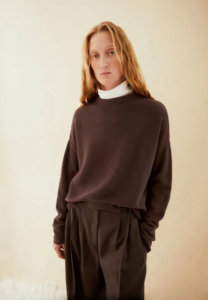 ARMEDANGELS ARMEDANGELS Strickpullover MERINAA LINKS LINKS Loose Fit, Braun, – Produktbild 5 von 5