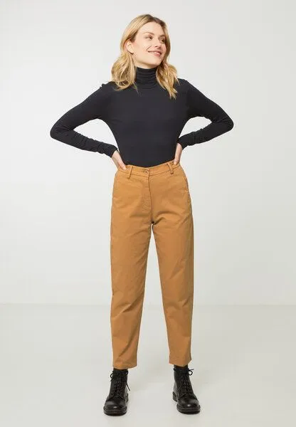 recolution Damen Chino aus Baumwolle (Bio) | Chino NUPHAR recolution, Caramel (beige), – Produktbild 3 von 4