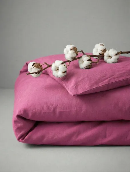 Nature by Adam Nature by Adam Bettbezug „Rio“ aus Baumwolle (kbA) mit Reißverschluss – Made in Germany, Pink, – Produktbild 1 von 4