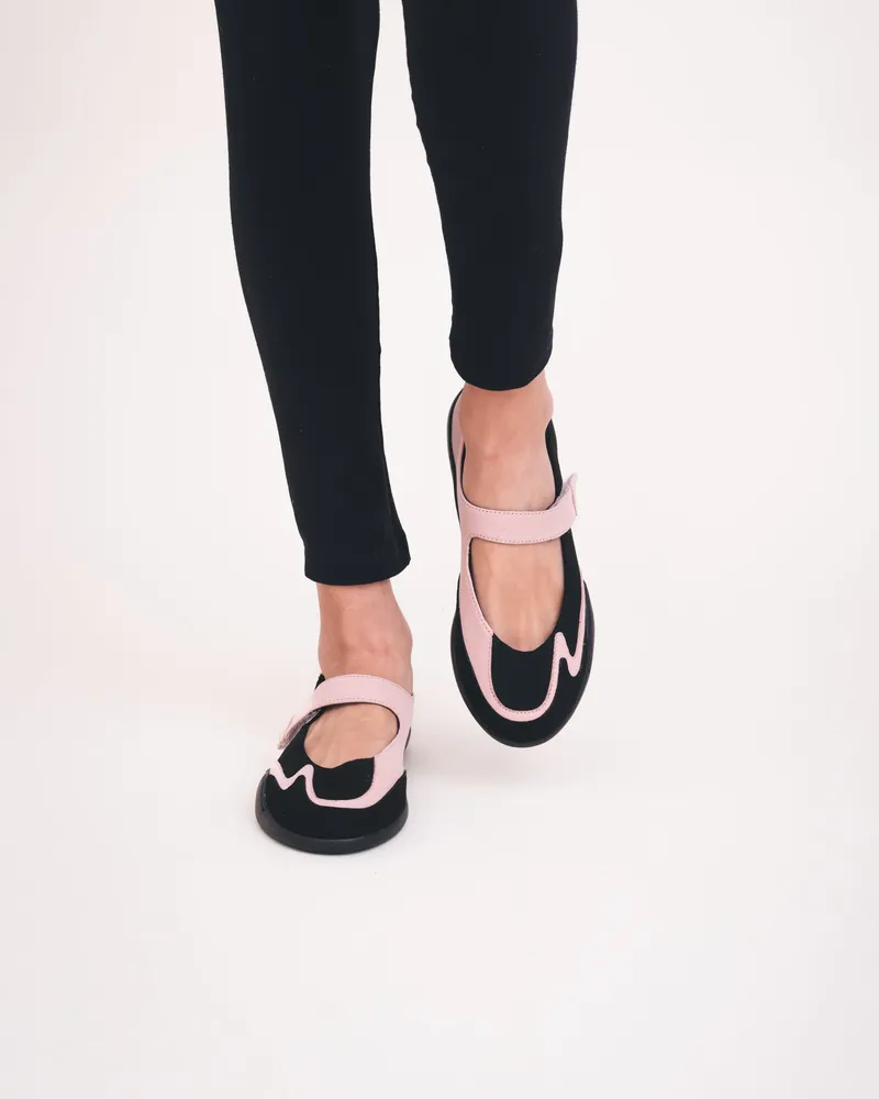 NAE NAE Damen vegan Ballett Sneaker Nadia Rosa, Rosa, – Produktbild 1 von 2