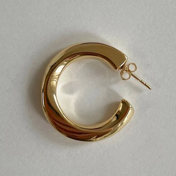 noemvri fashion label noemvri fashion label twisted Creole big, Gold, – Produktbild 1 von 4