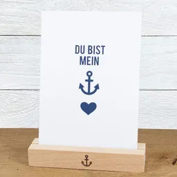 Bow & Hummingbird Bow & Hummingbird Maritime Postkarte "Du bist mein Anker" aus Recyclingpapier – Produktbild 1 von 1
