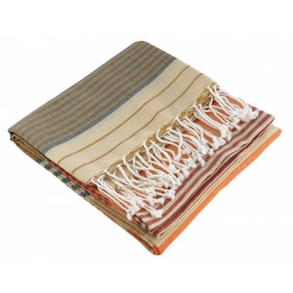 Karawan authentic Karawan authentic Fouta Hammamtuch aus Biobaumwolle SUD Kollektion, India gold, – Produktbild 1 von 4