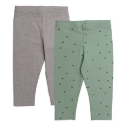 Living Crafts LIVING CRAFTS - Kinder Mädchen-Caprileggings, 2er Pack - Mehrfarbig (95% Bio-Baumwolle; 5% Elasthan), Nachhaltige Mode, Bio Bekleidung – Produktbild 1 von 1
