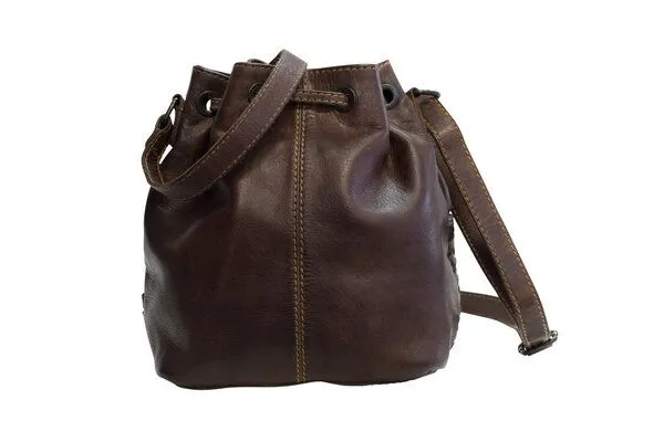 manbefair manbefair Beuteltasche Sydney Leder, Schokobraun, – Produktbild 3 von 4