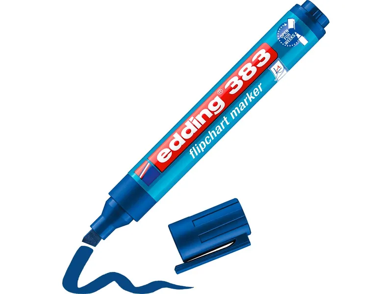 Edding Edding Flipchartmarker "383" Keilspitze, Blau, – Produktbild 2 von 3