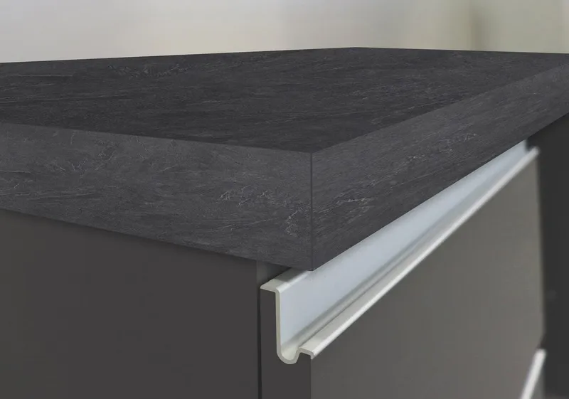 KOCHSTATION Kücheninsel KS-Sole, Breite 125 cm, mit 2 Türen, Grau, – Produktbild 8 von 8