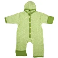 Cosilana Cosilana Baby Fleece Overall kbT Schurwolle Bio Baumwolle, Lindgrün-melange, – Produktbild 1 von 1