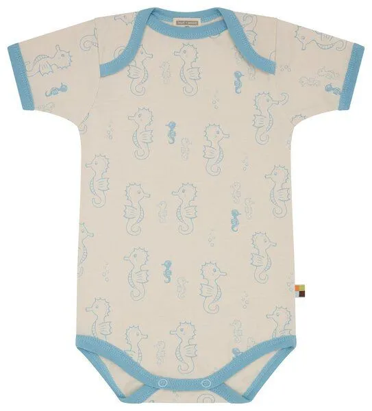 loud + proud loud + proud Babys & Kinder Body kurzarm Druck, GOTS-zertifiziert, Air(blau), – Produktbild 2 von 3