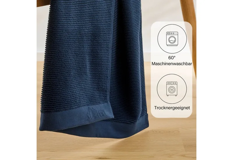 s.Oliver s.Oliver Saunatuch s. Oliver Saunatuch, Walkfrottier (1-St), weich & saugstark, Blau, – Produktbild 5 von 8