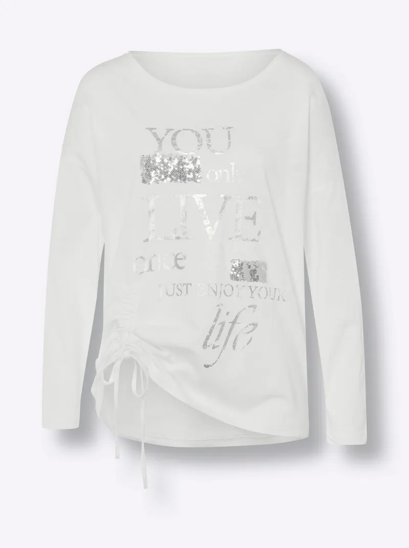 heine Langarmshirt ecru, Ecru, – Produktbild 2 von 2