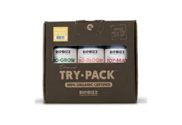 Biobizz Pflanzendünger Dünger-Set Try-Pack Indoor - Bio-Grow, Bio-Bloom, Top-Max - 3x 250 ml, Konzentrat – Produktbild 1 von 1