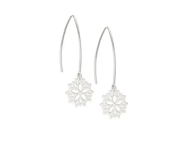 lille mus lille mus Ohrhänger 'Blumenstern' 925 Silber, Silber, – Produktbild 1 von 3