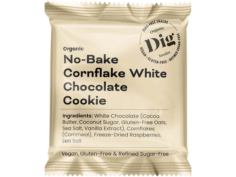 Dig Dig Bio-Keks "Cornflake White Chocolate", raw, vegan – Produktbild 1 von 1