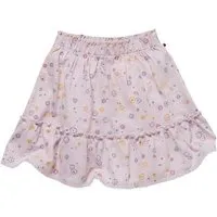 People Wear Organic People Wear Organic Jersey Rock mit angesetztem gerüschtem Saum, blass violett bedruckt mit Frühlingsblumen, aus Bio-Baumwolle – Produktbild 1 von 1