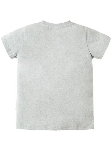 Frugi Frugi T-Shirt Stanley mit Gorilla-Applikation in grau – Produktbild 3 von 3