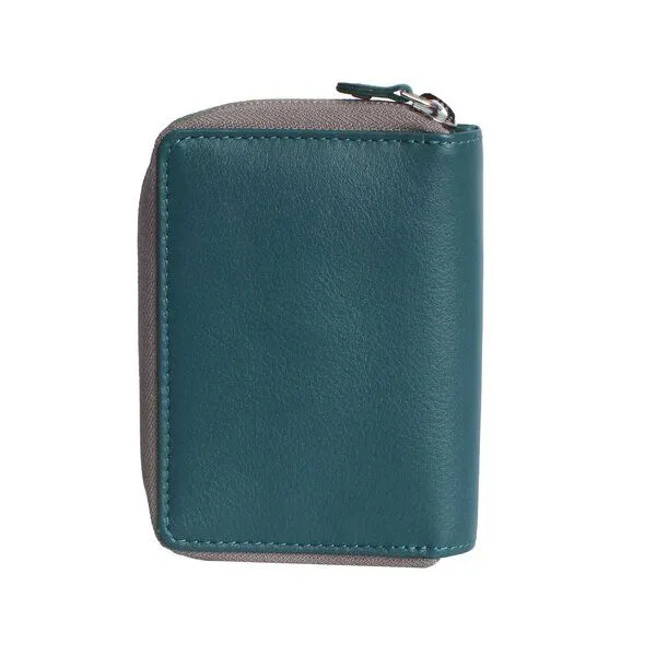 Vargu Vargu Echtleder Geldbörse VINEM 1-A, Teal green - sage green, – Produktbild 4 von 4