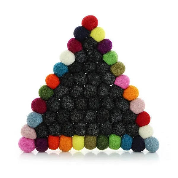 Mitienda Shop Mitienda Shop Topfuntersetzer aus Filz Dreieck, Grau, – Produktbild 2 von 2