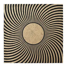 Veskor Cassiopeia Veskor Cassiopeia PSYCHEDELIC SUN Op-Art Linoldruck | 40 x 40 cm | Gold auf Schwarz – Produktbild 1 von 1