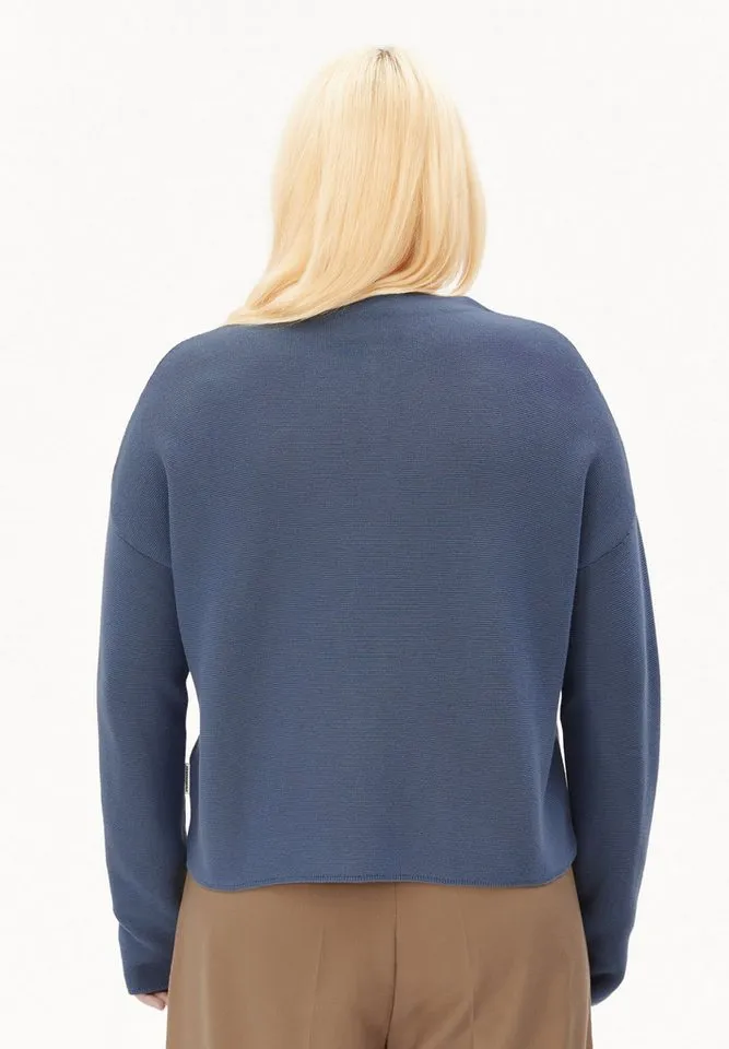 ARMEDANGELS ARMEDANGELS Strickpullover MERINAA LINKS LINKS Loose Fit, Blau, – Produktbild 4 von 5