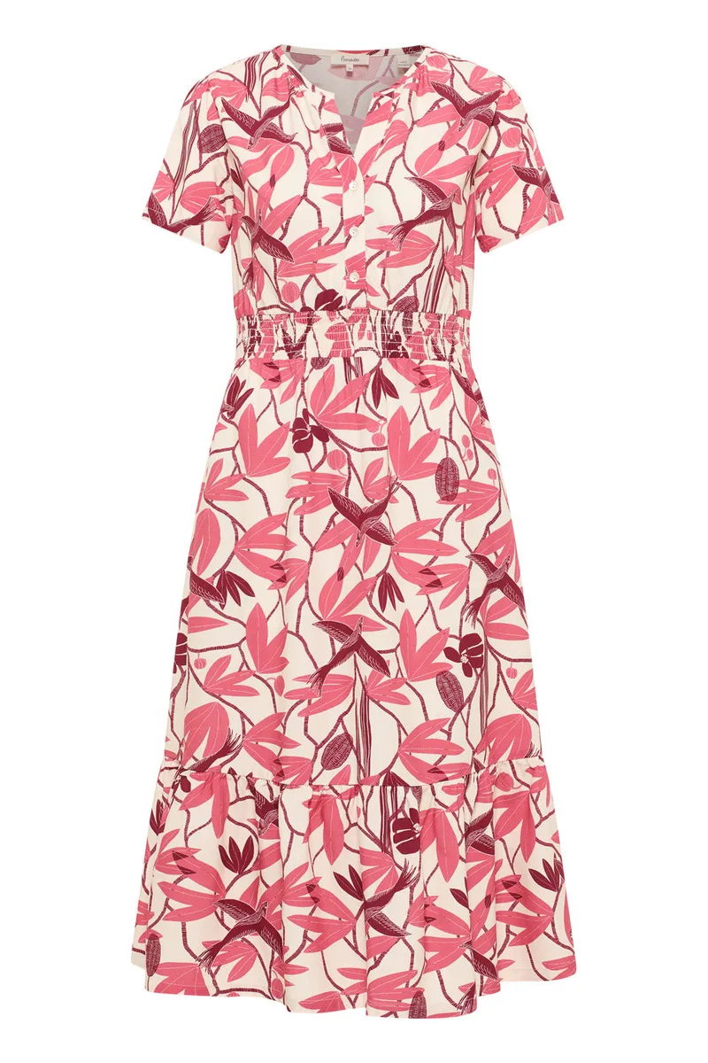Tranquillo Kleid Idaa aus EcoVero™ Viskose - berry bird / 46 – Produktbild 1 von 1